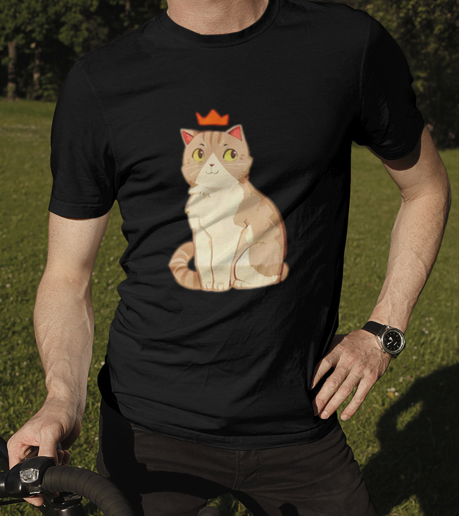Good Times Cat With Orange Crown T-Shirt