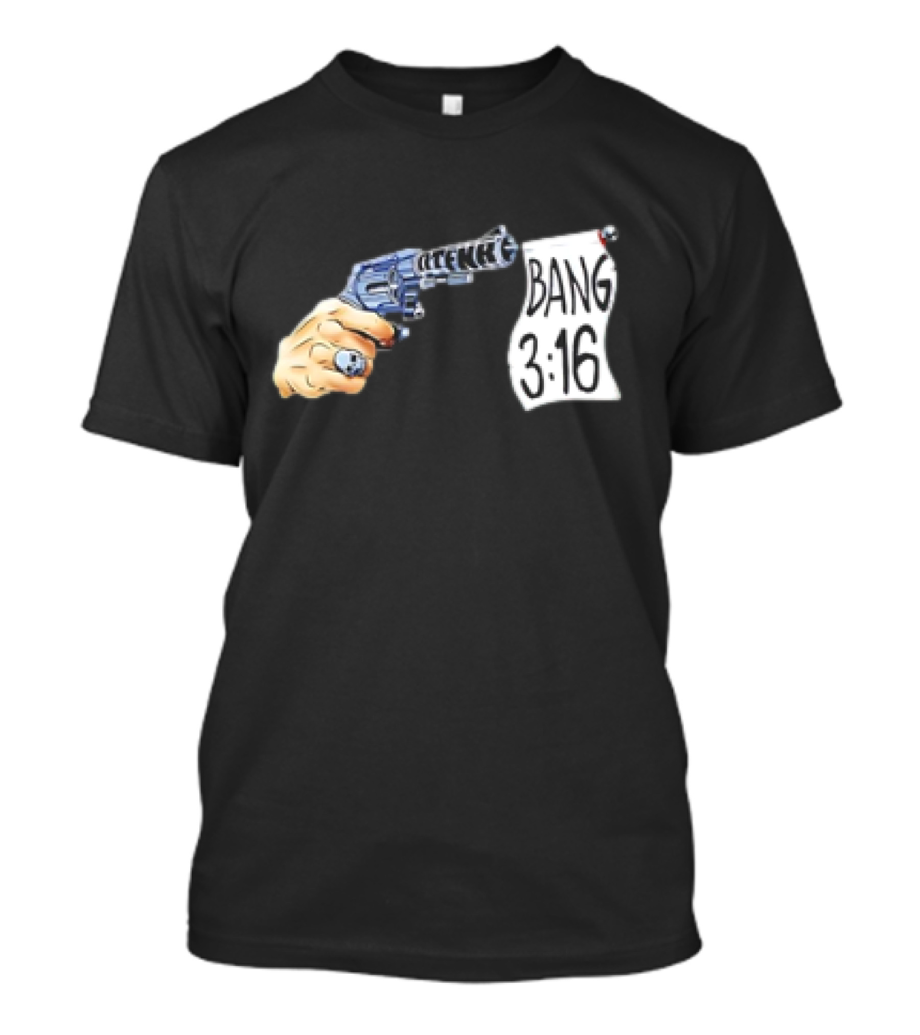 Bang 3 16 Off The Rope Gun Cartoon T-Shirt