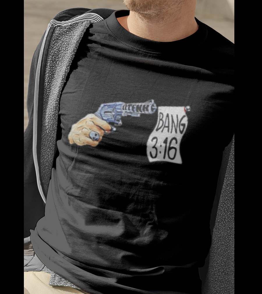 Bang 3 16 Off The Rope Gun Cartoon T-Shirt