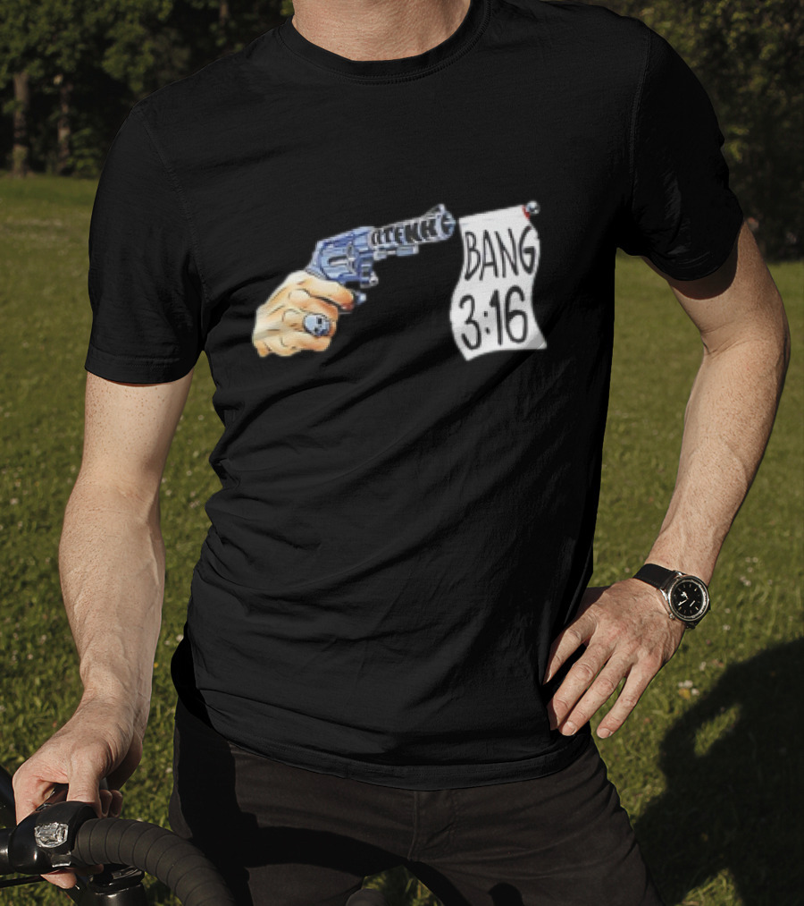 Bang 3 16 Off The Rope Gun Cartoon T-Shirt