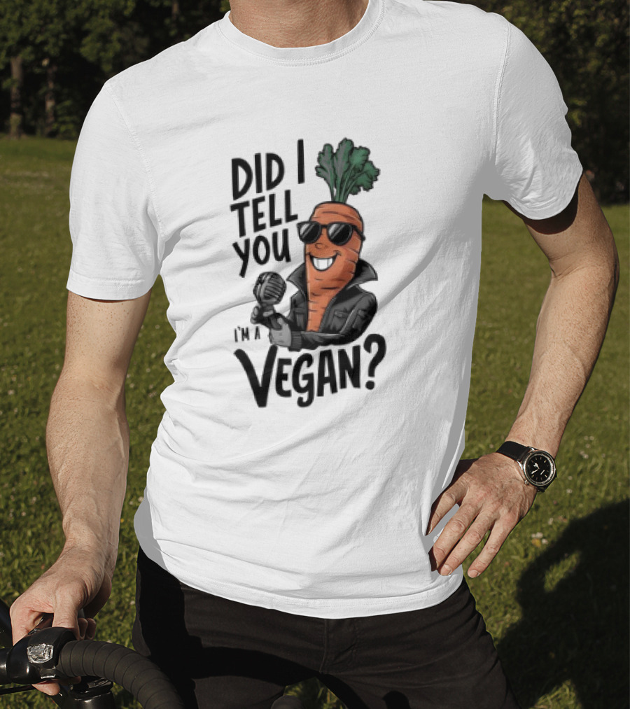 Did I Tell You I’m A Vegan Carrot With Microphone And Sunglasses T-Shirt