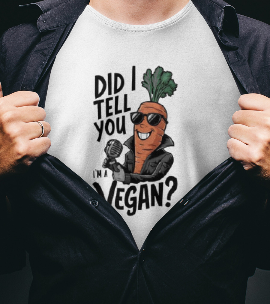 Did I Tell You I’m A Vegan Carrot With Microphone And Sunglasses T-Shirt