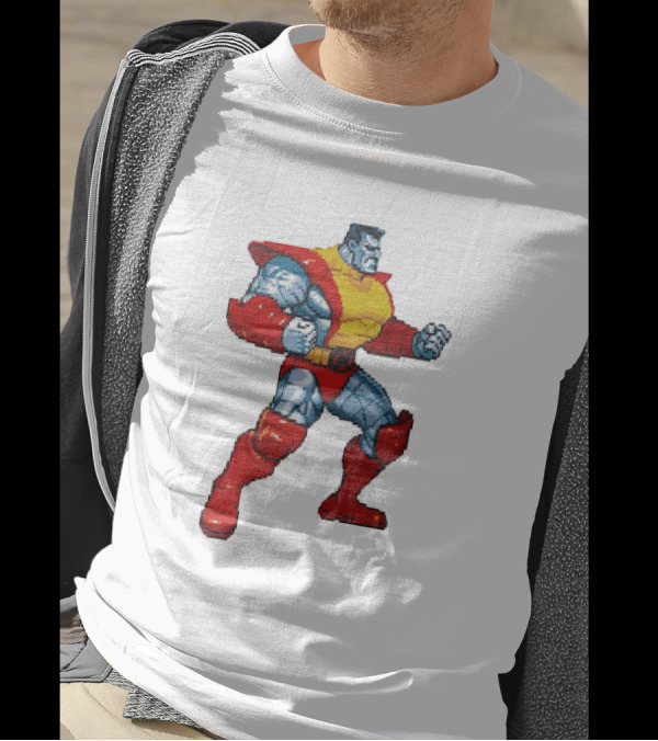 Colossus From X-Men Children Of The Atom Pixel T-Shirt