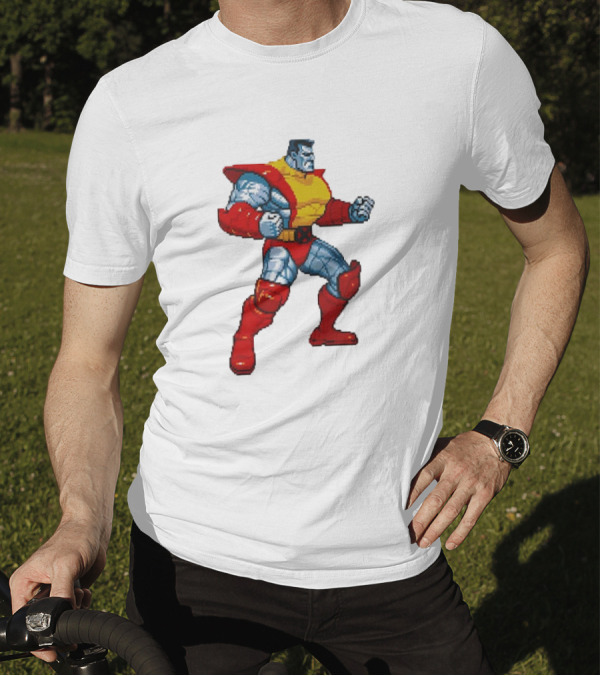Colossus From X-Men Children Of The Atom Pixel T-Shirt