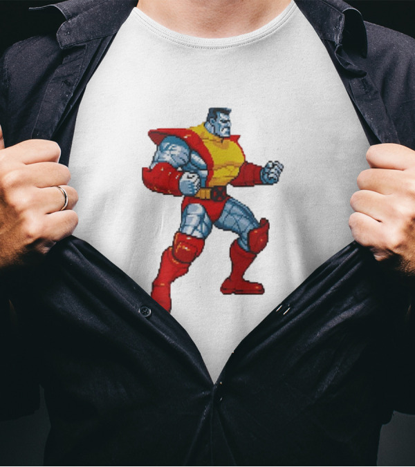 Colossus From X-Men Children Of The Atom Pixel T-Shirt