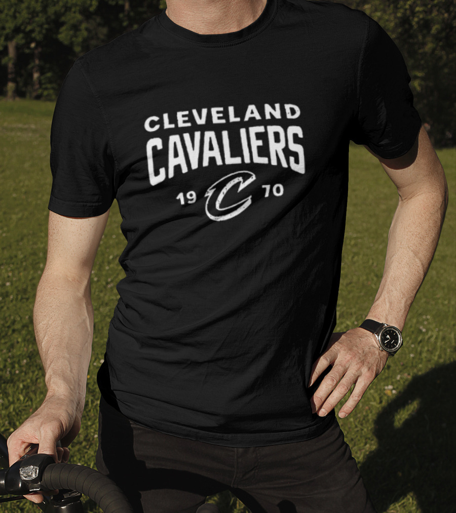 Cleveland Cavaliers 1970 Vintage Black Script T-Shirt