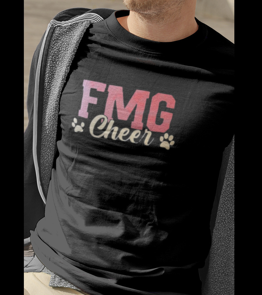 FMG Cheer With Paw Prints T-Shirt