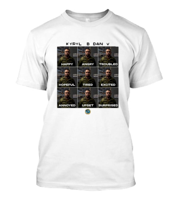 KYRYLO BUDANOV Happy Angry Troubled Hopeful Tired Excited Annoyed Upset Surprised Emotions T-Shirt
