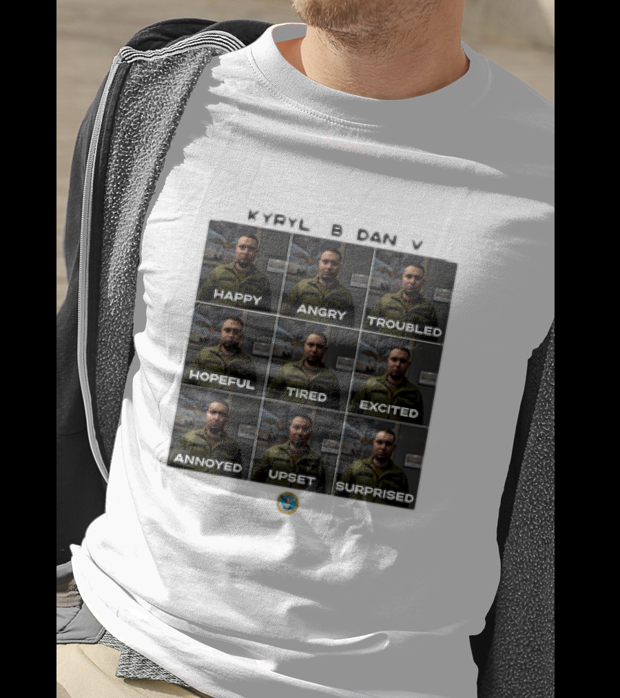 KYRYLO BUDANOV Happy Angry Troubled Hopeful Tired Excited Annoyed Upset Surprised Emotions T-Shirt
