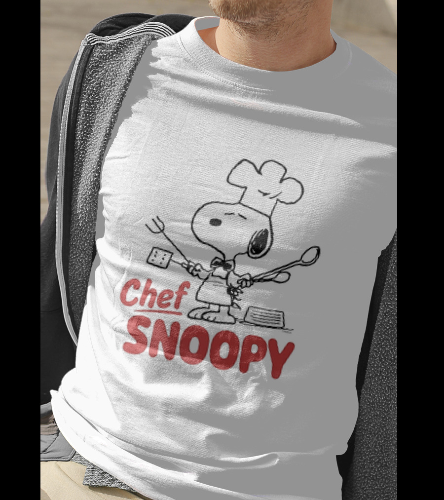 Peanuts Chef Snoopy Cooking Cartoon Character T-Shirt