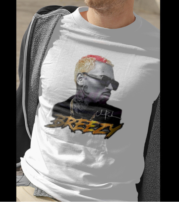 Breezy Chris Brown Signature Style With Sunglasses And Blonde Hair T-Shirt