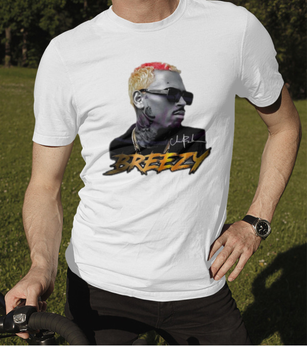 Breezy Chris Brown Signature Style With Sunglasses And Blonde Hair T-Shirt