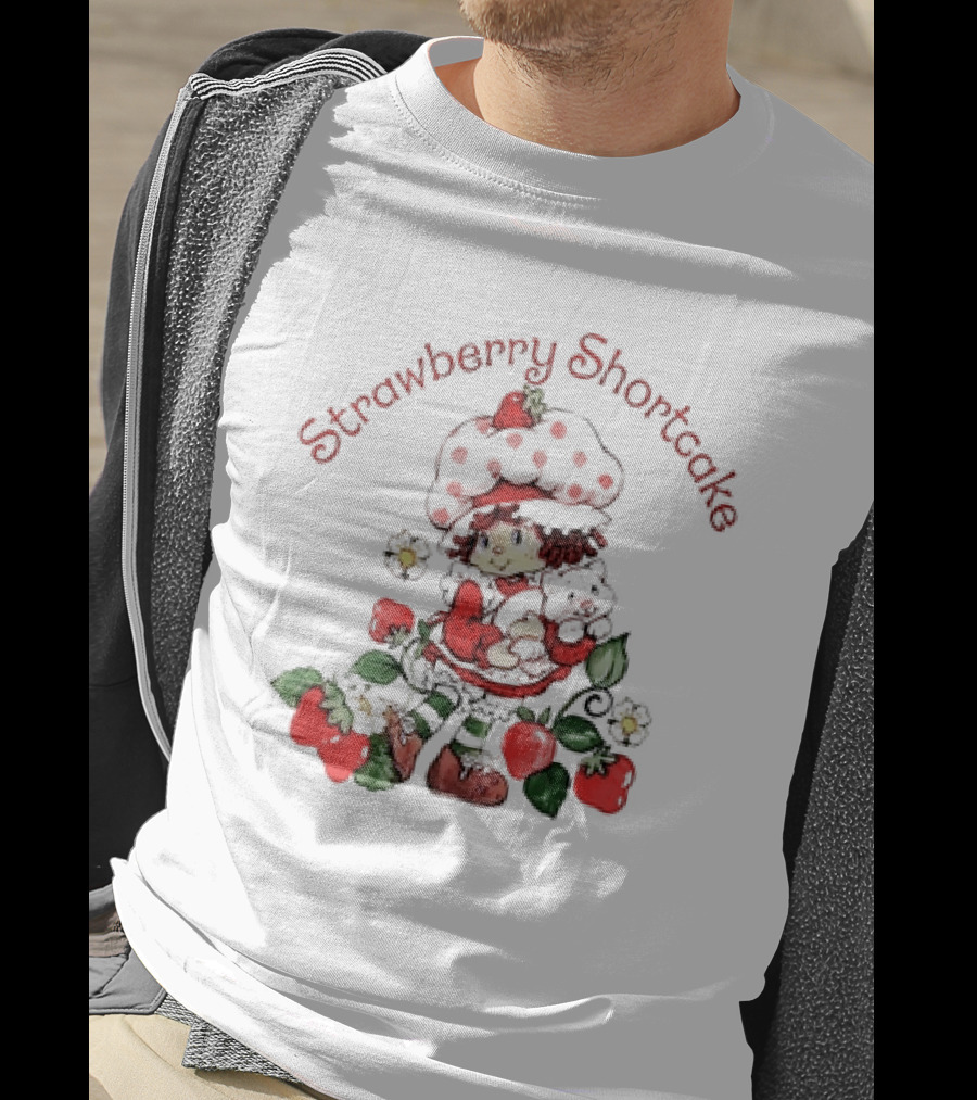 Strawberry Shortcake With Plush Bear And Strawberries T-Shirt