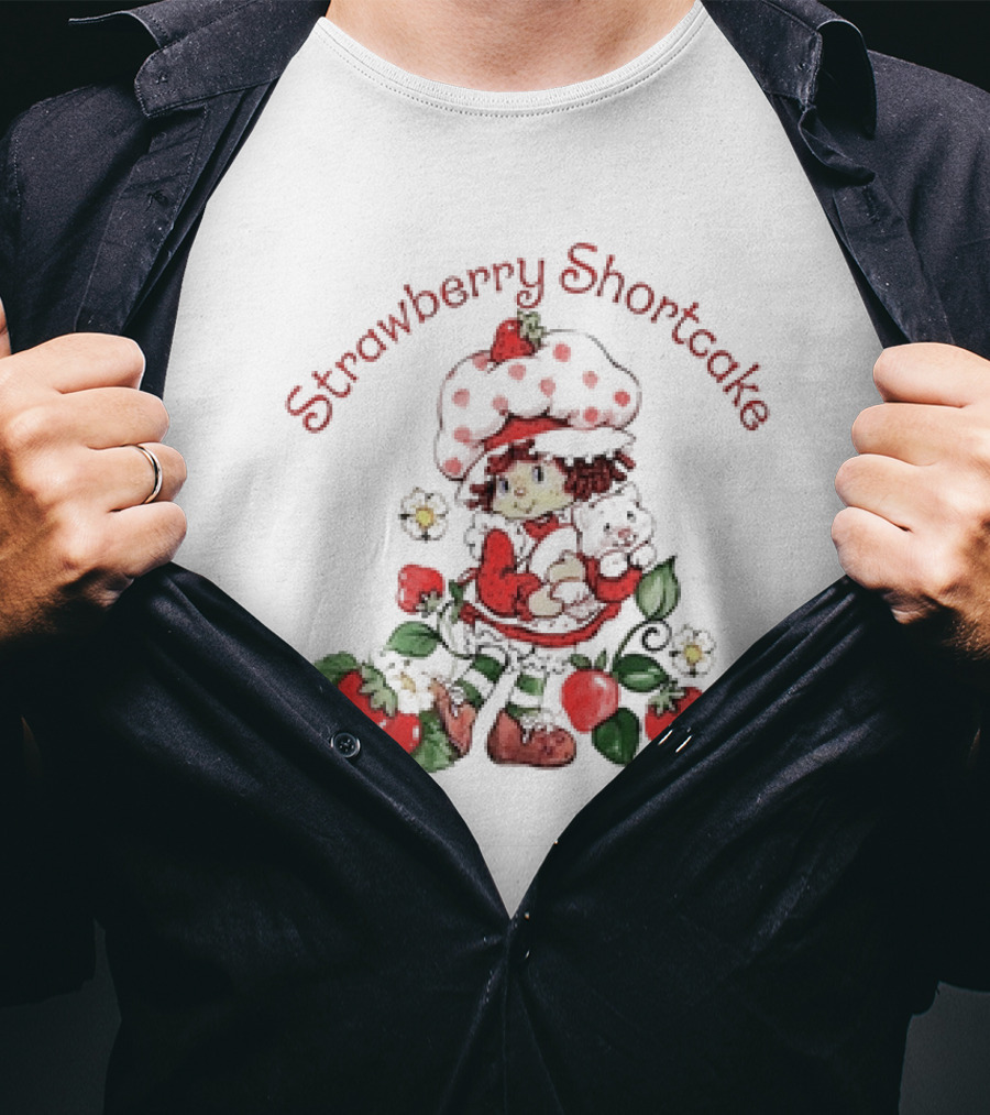 Strawberry Shortcake With Plush Bear And Strawberries T-Shirt