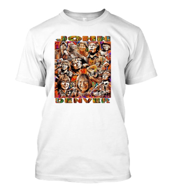 John Denver Colorful Vintage Collage T-Shirt