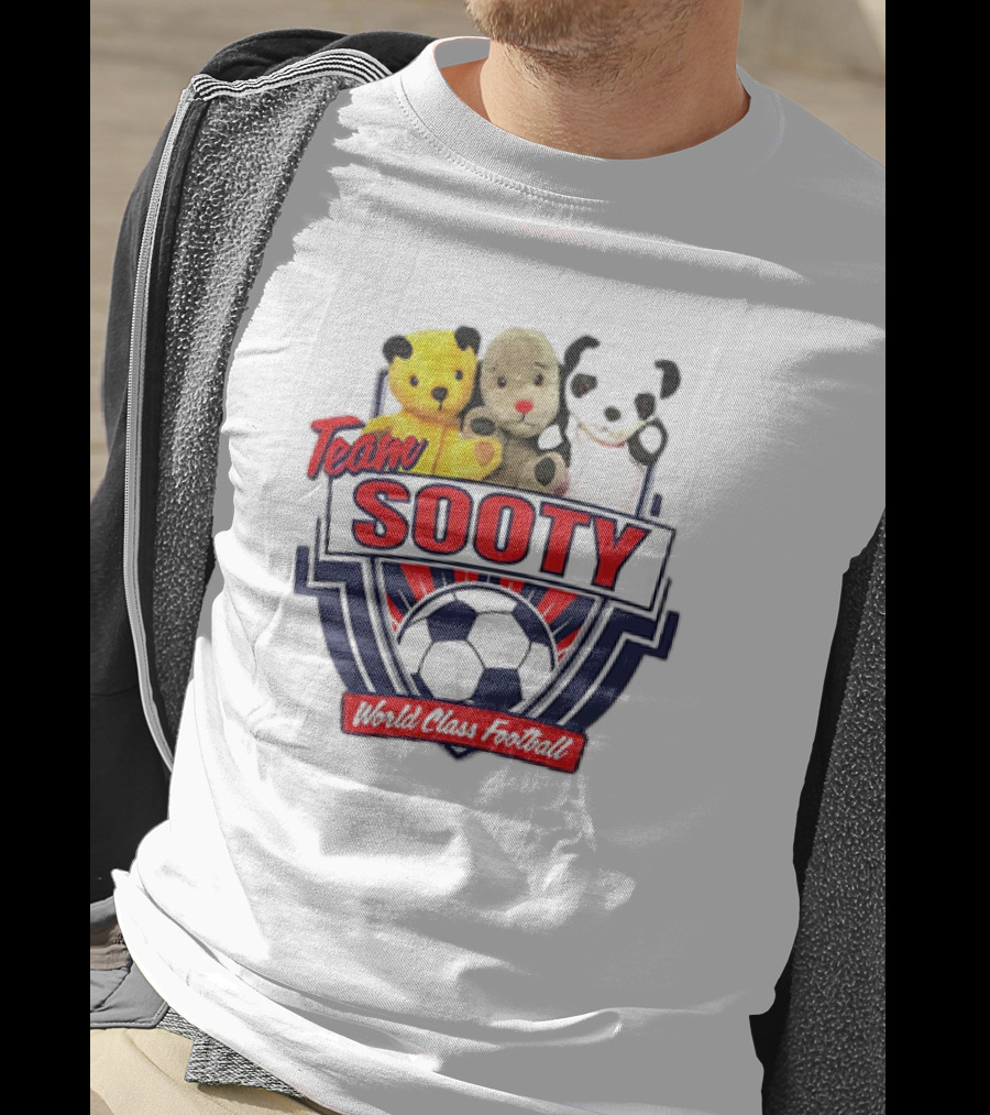 Team Sooty World Class Football Soccer Badge Trio T-Shirt