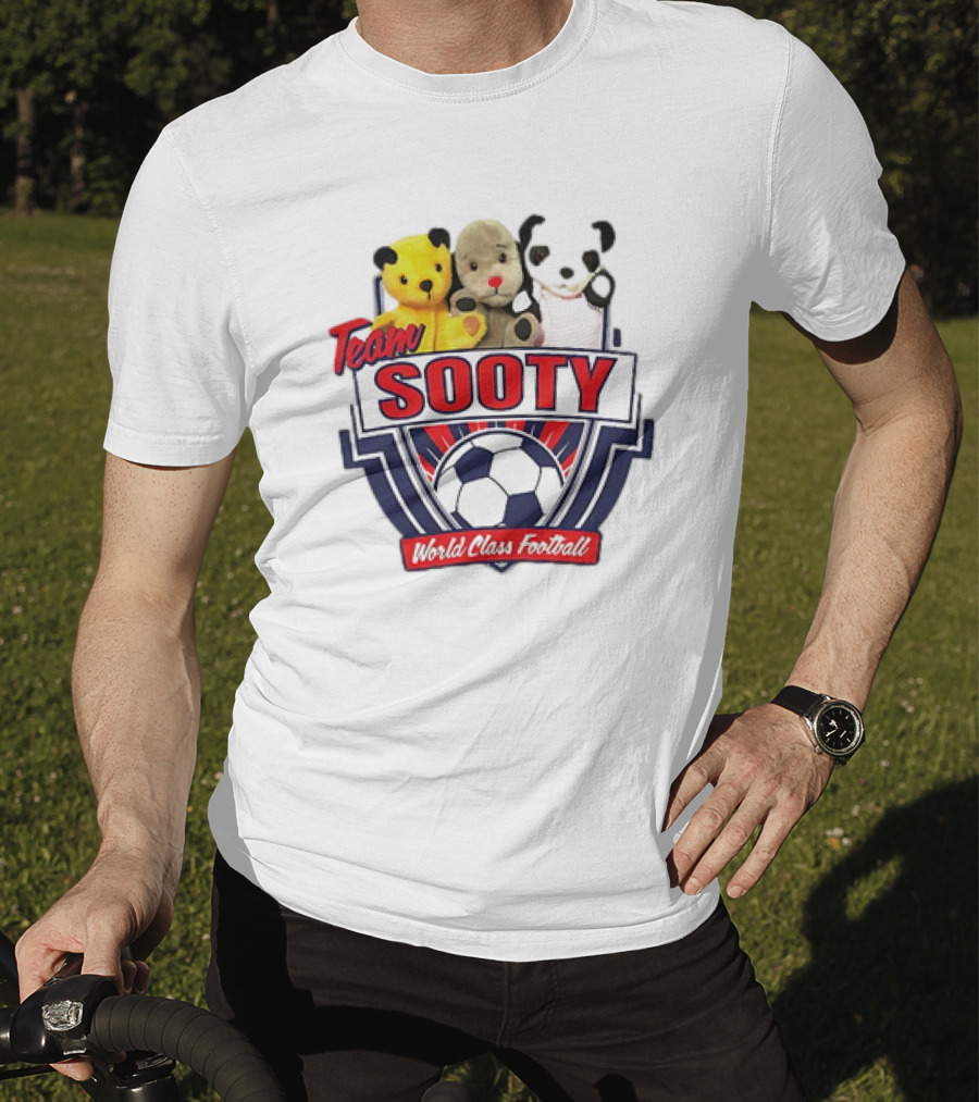 Team Sooty World Class Football Soccer Badge Trio T-Shirt