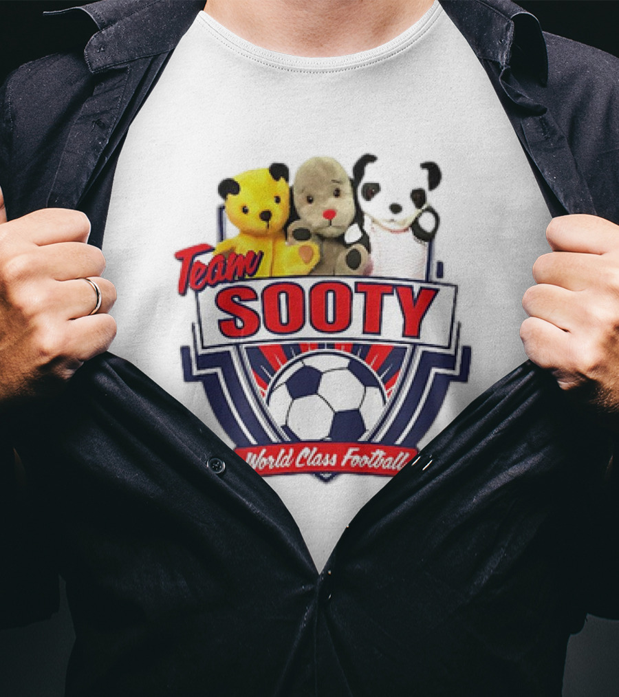 Team Sooty World Class Football Soccer Badge Trio T-Shirt