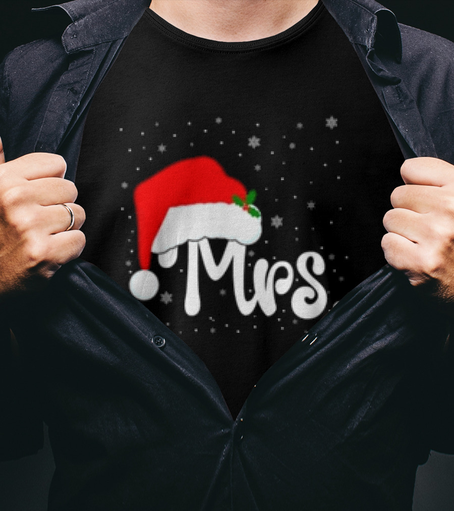Mrs Santa Claus Christmas Matching Couples T-Shirt