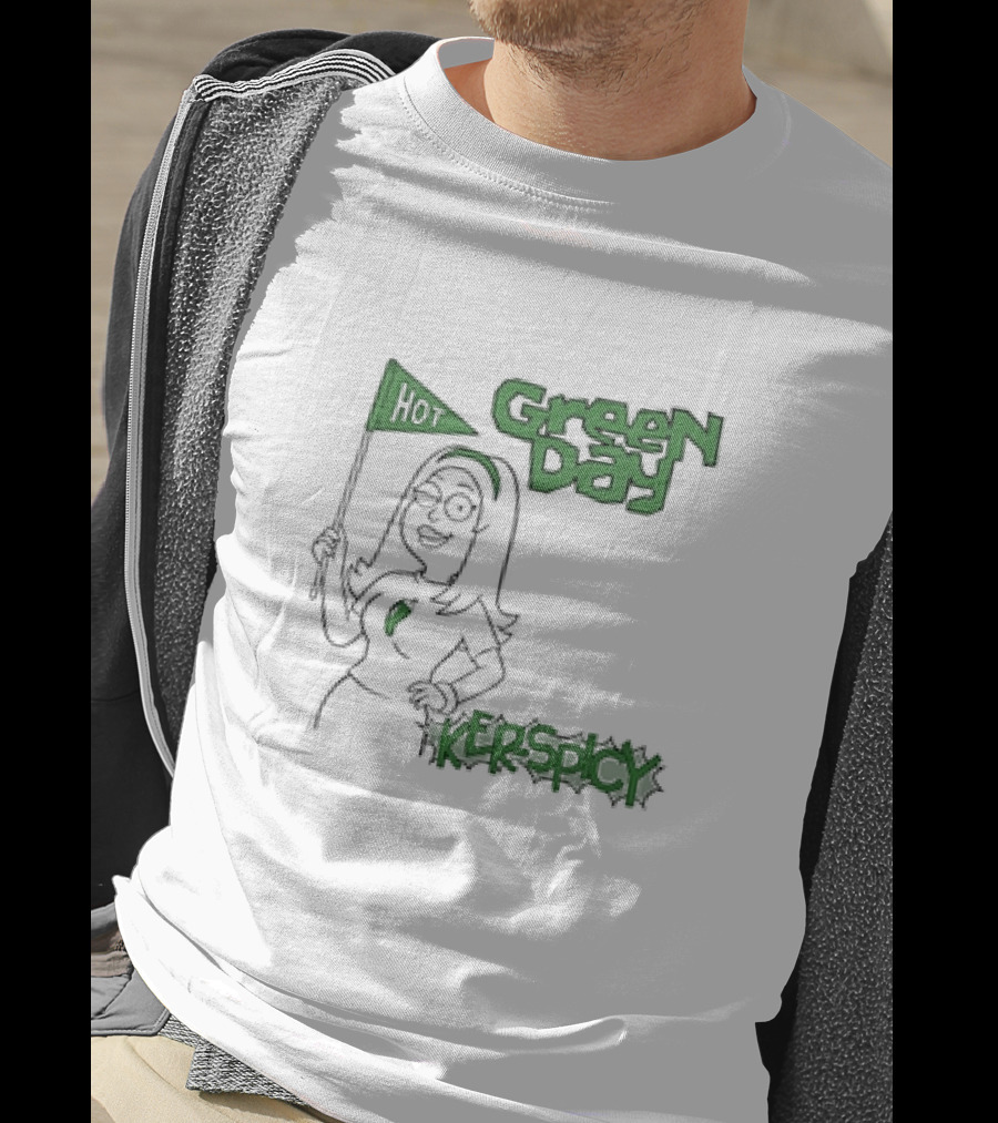 Green Day Hot Ker Spicy Banner Character T-Shirt