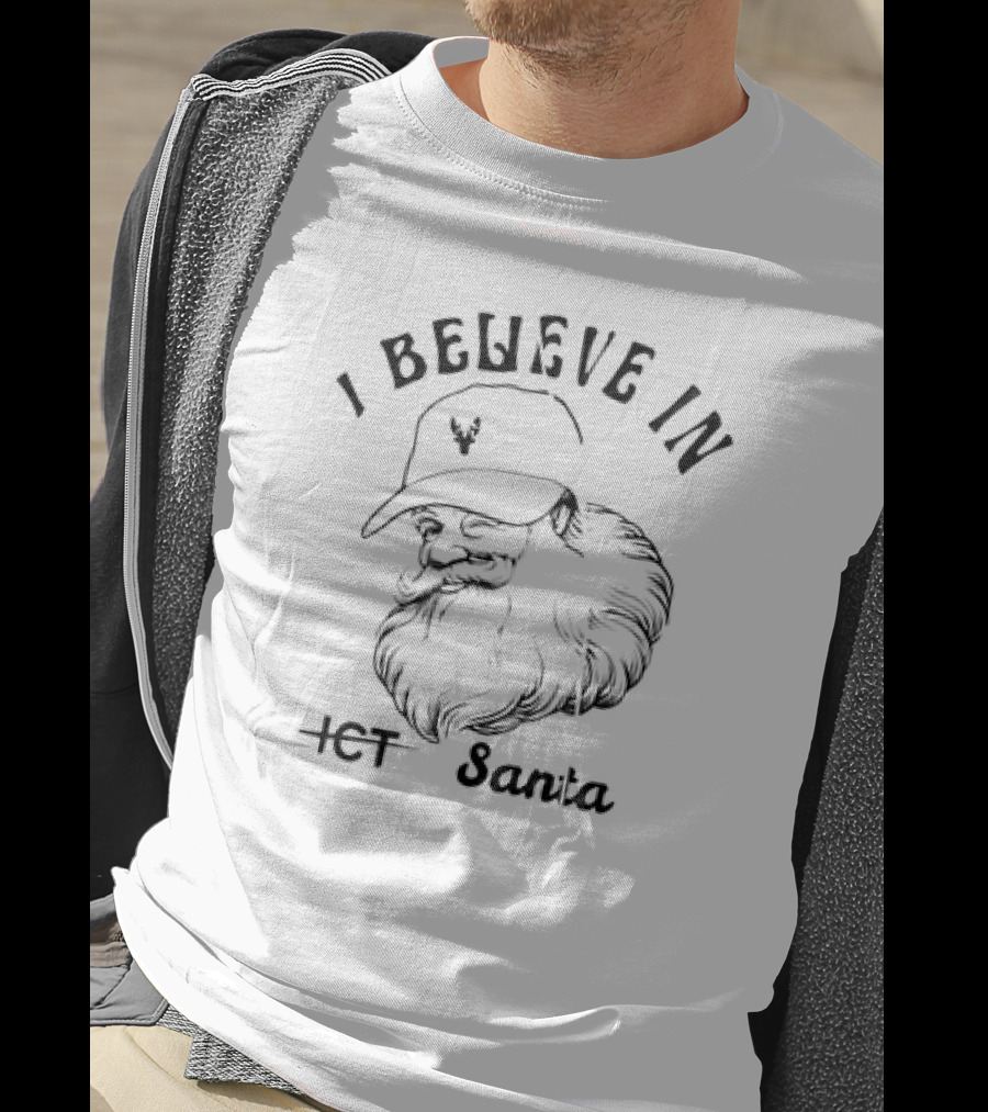 I Believe In Santa Christmas With ICT Logo Hat T-Shirt