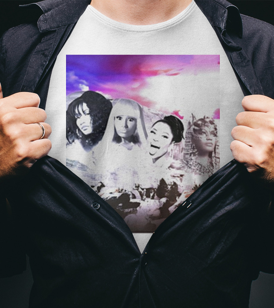 Kingkongkenn My Female Rap Mount Rushmore Nicki Minaj And Rihanna T-Shirt