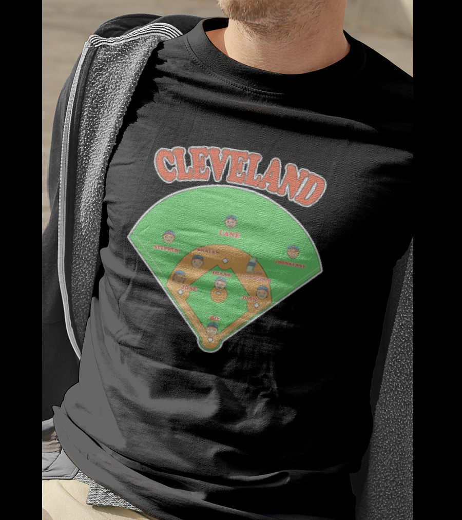 Cleveland Baseball Lineup Stephen Josh Bo Justin Shane Josh Lane Johnny T-Shirt
