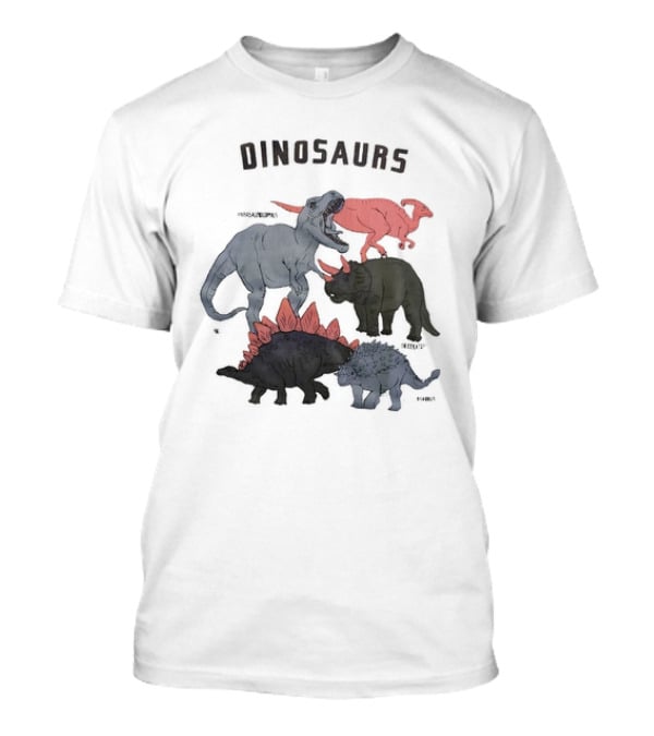 Dinosaurs Parasaurolophus Triceratops Rex Stegosaurus Ankylosaurus T-Shirt