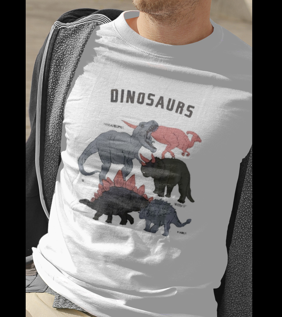 Dinosaurs Parasaurolophus Triceratops Rex Stegosaurus Ankylosaurus T-Shirt