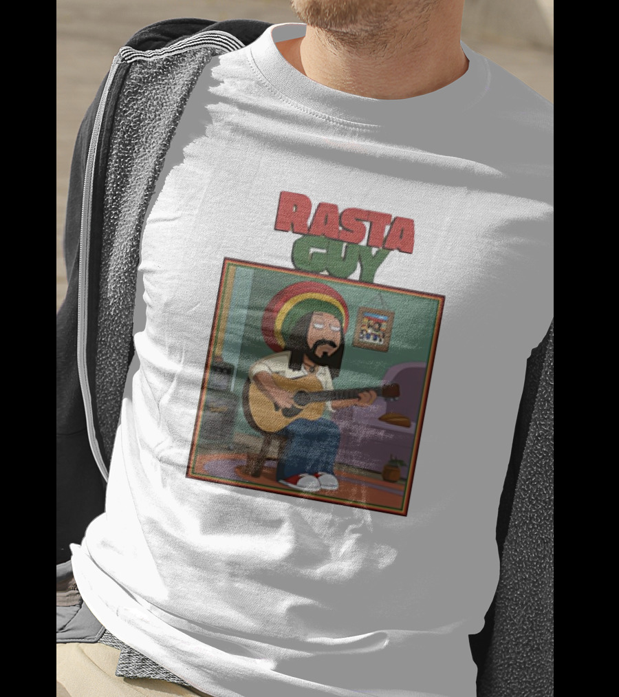 Peter Griffin Playing Guitar With Rasta Hat T-Shirt