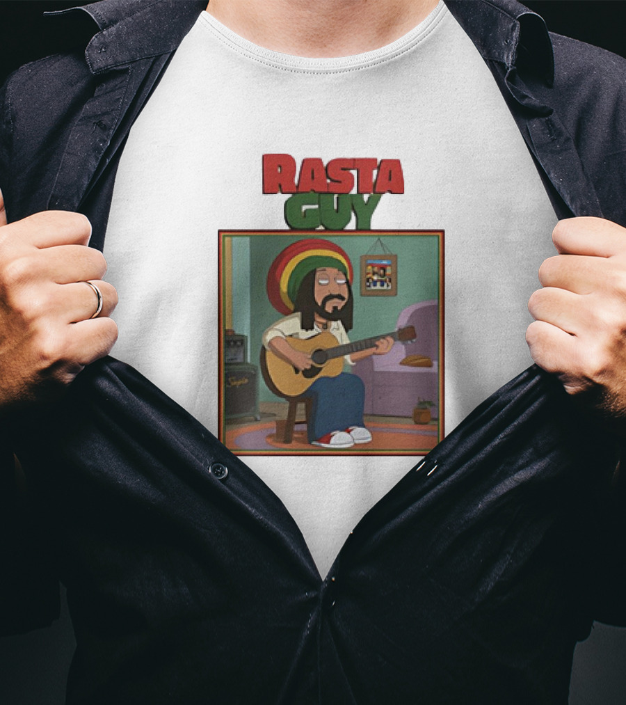Peter Griffin Playing Guitar With Rasta Hat T-Shirt