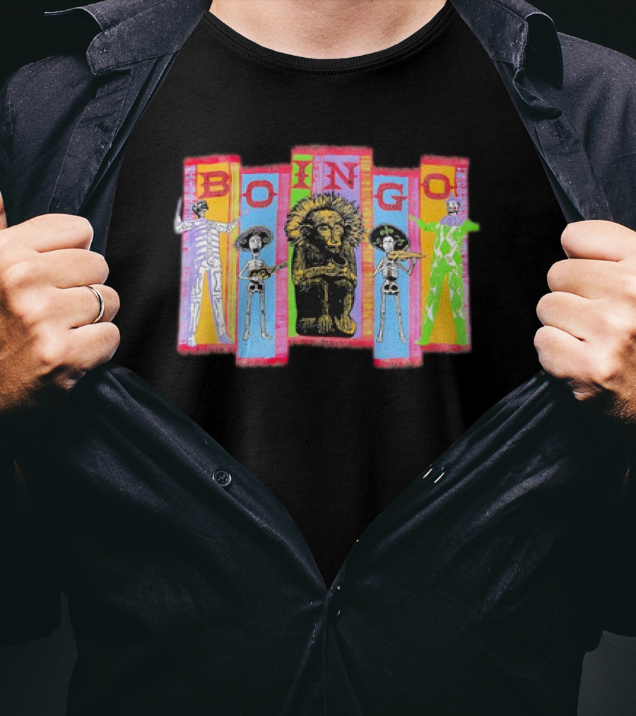 Oingo Boingo 1994 Vintage Skeletons Lion T-Shirt