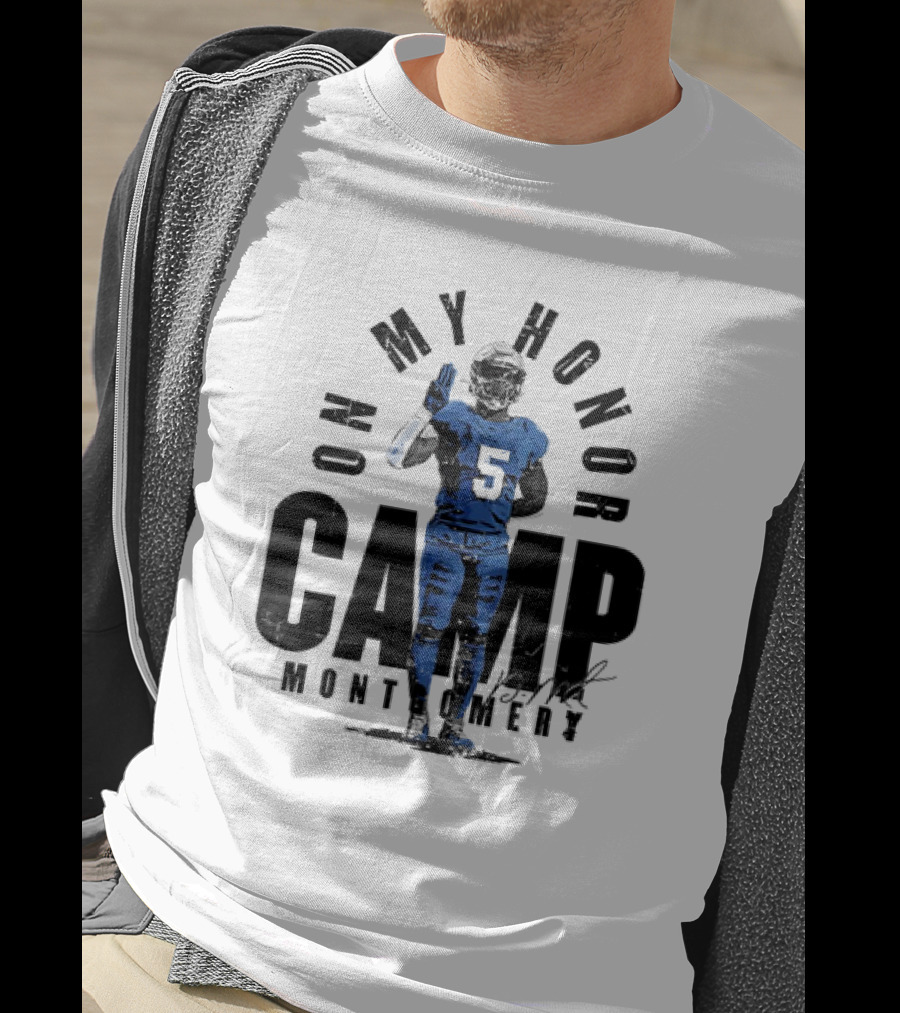 On My Honor Camp Montgomery David Montgomery Signature 5 Football Player T-Shirt