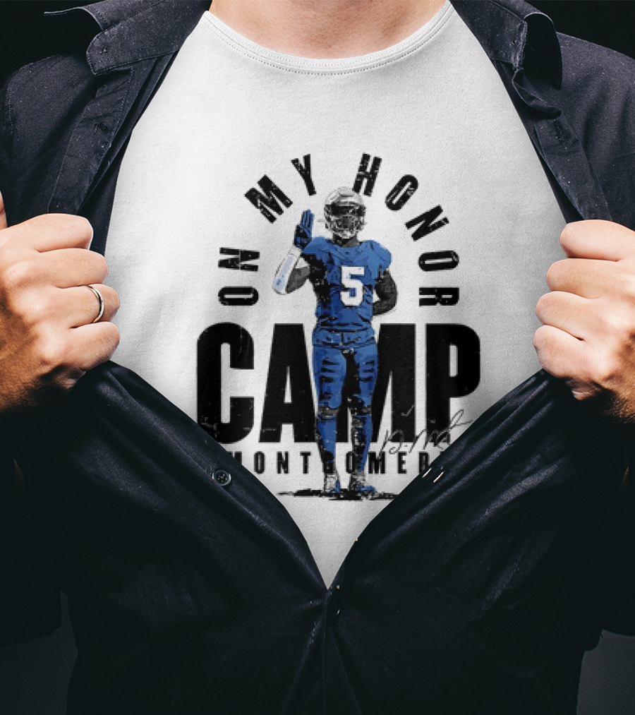 On My Honor Camp Montgomery David Montgomery Signature 5 Football Player T-Shirt