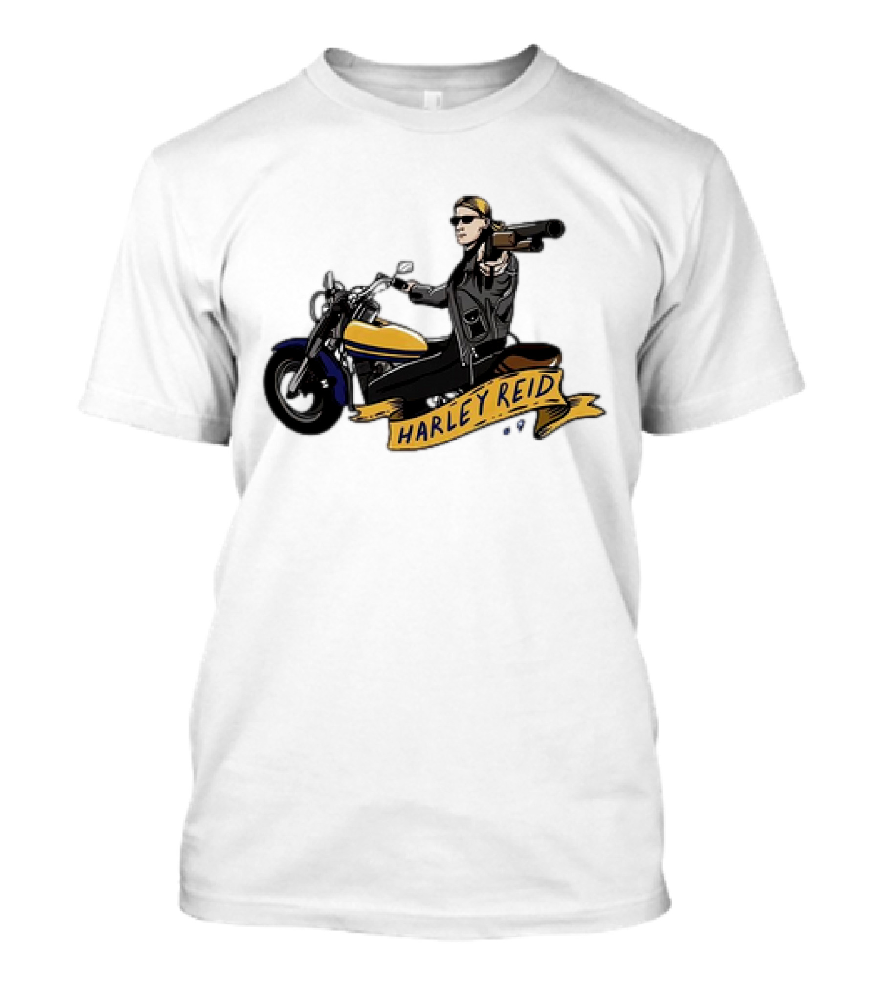 Harley Reid AFL West Coast Eagles Motorcycle Cartoon T-Shirt