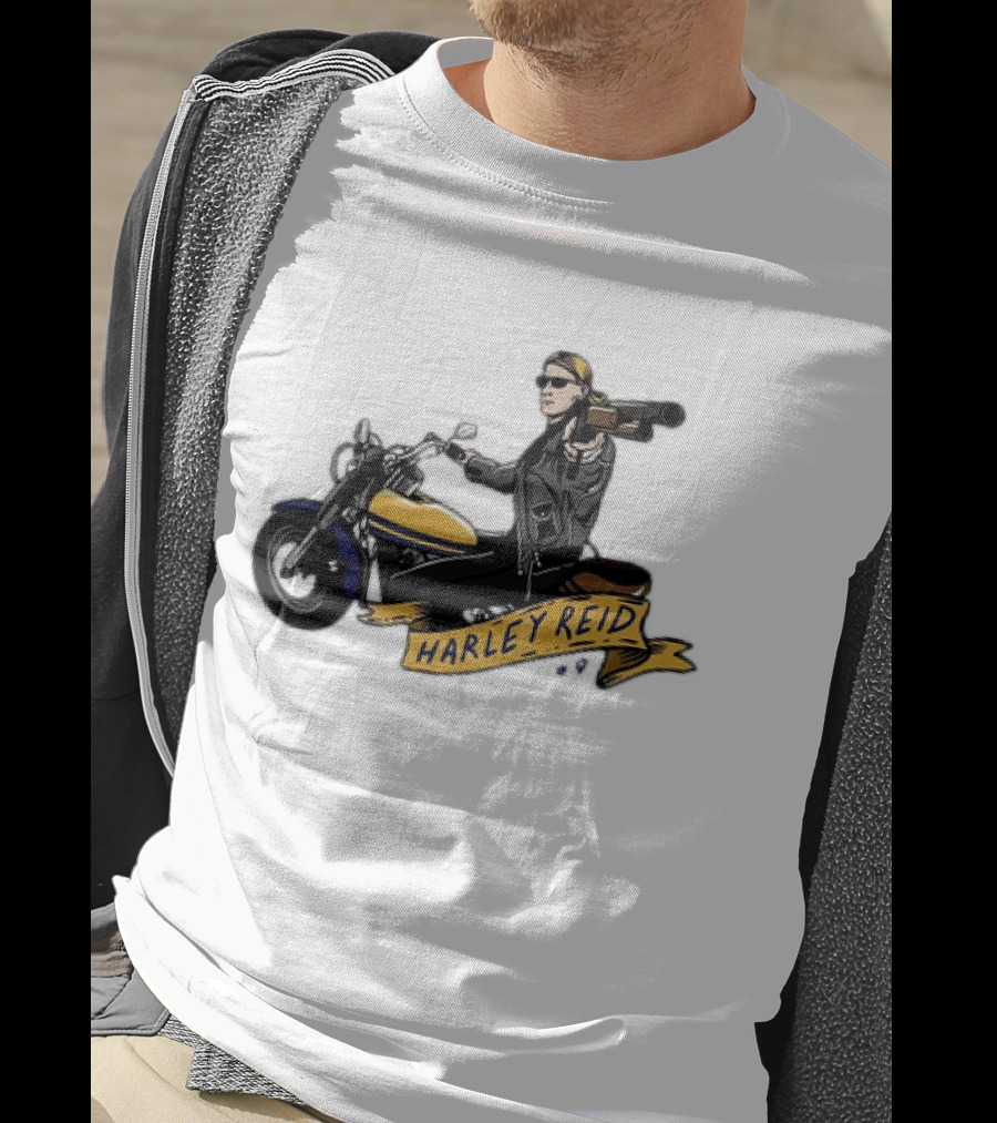 Harley Reid AFL West Coast Eagles Motorcycle Cartoon T-Shirt