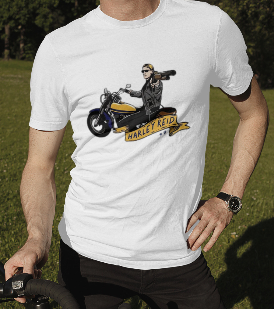 Harley Reid AFL West Coast Eagles Motorcycle Cartoon T-Shirt