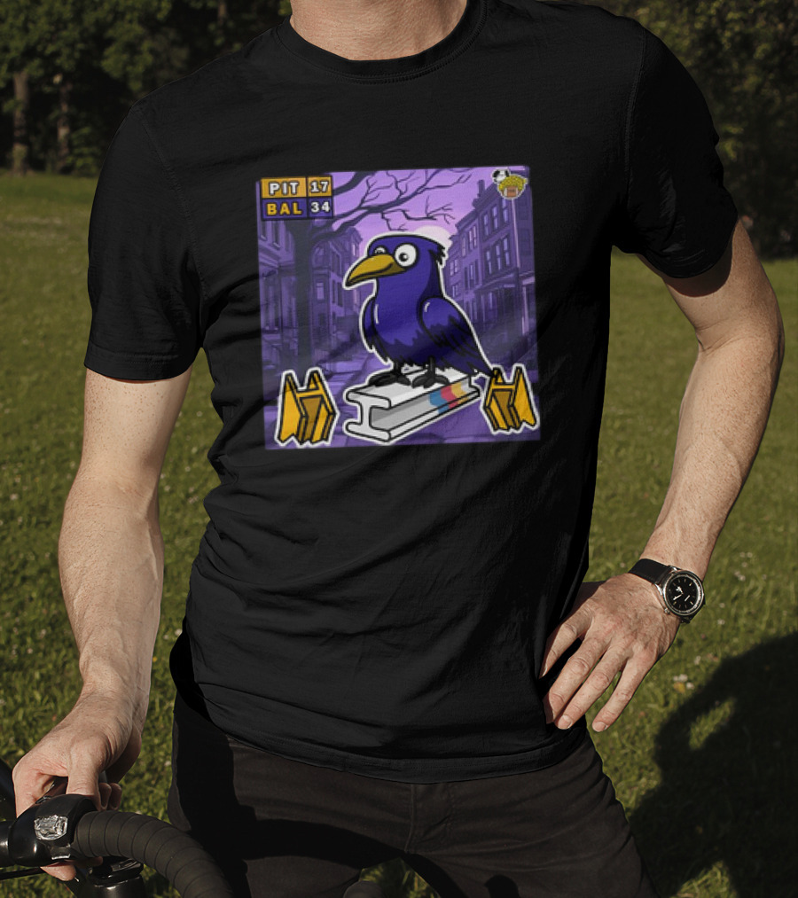 Baltimore Ravens Dominate Pittsburgh Steelers 34-17 Victory Showdown T-Shirt