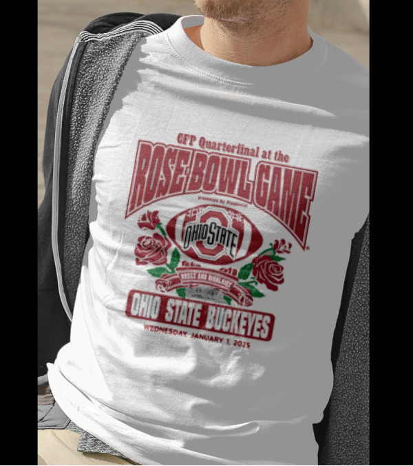 Ohio State Buckeyes CFP Quarterfinal Rose Bowl Game January 1 2025 T-Shirt
