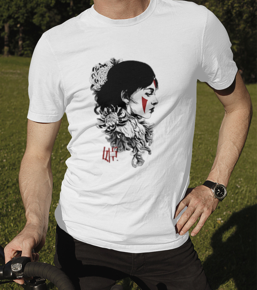 Princess Mononoke San Chrysanthemum Japanese Kanji T-Shirt