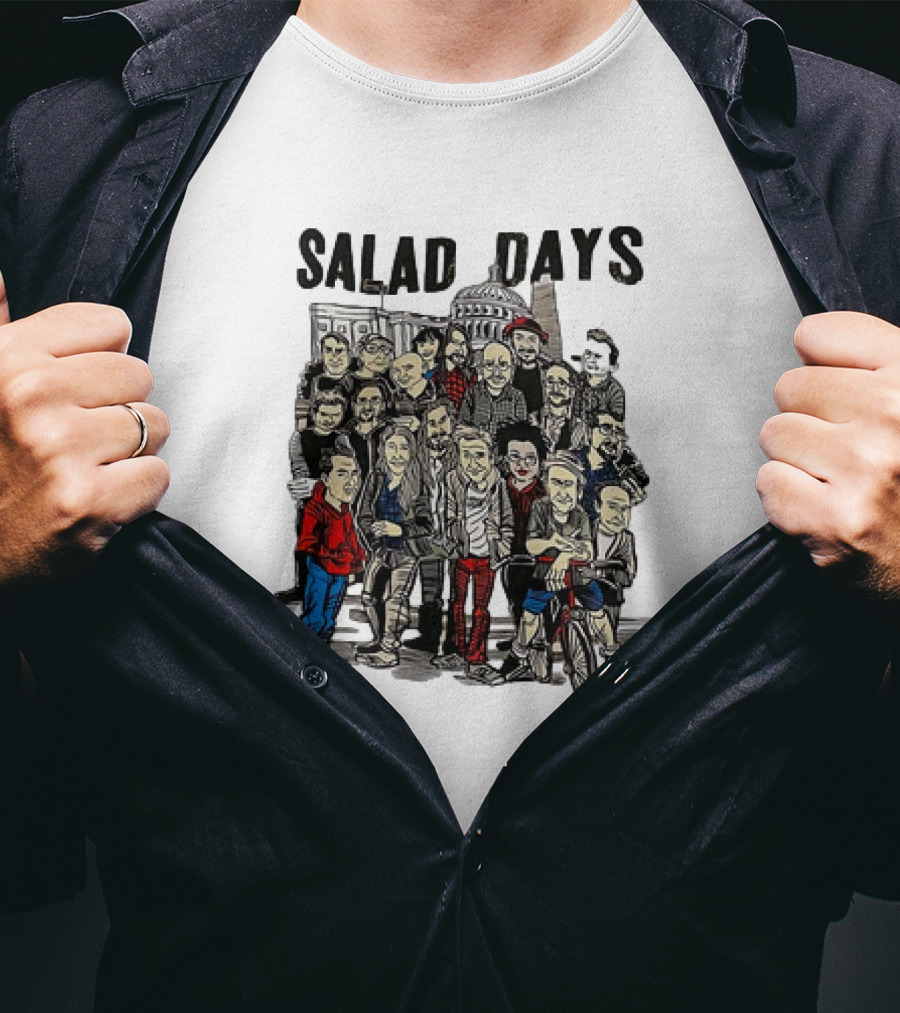 Salad Days Cast Crew Cartoon Group Capitol Building T-Shirt