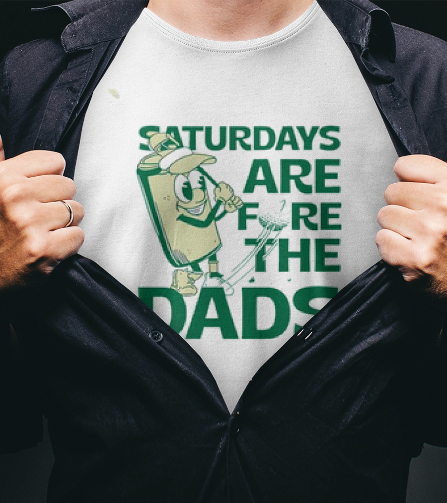Saturdays Are Fore The Dads Golf Cartoon Golfer T-Shirt