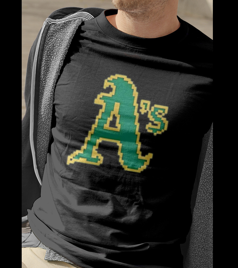 Tecmo A's Retro Gaming Style Logo Oakland Athletics T-Shirt