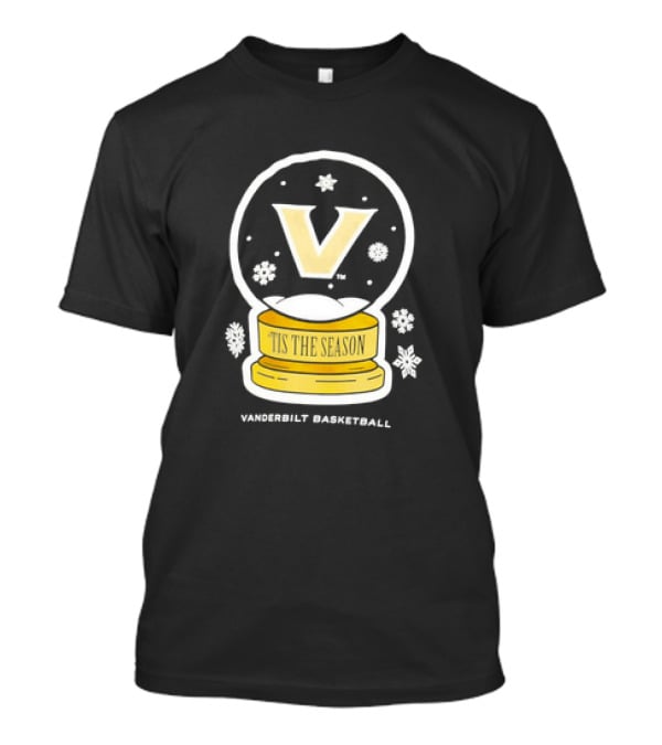 Vanderbilt Basketball Tis The Season Christmas Snow Globe T-Shirt