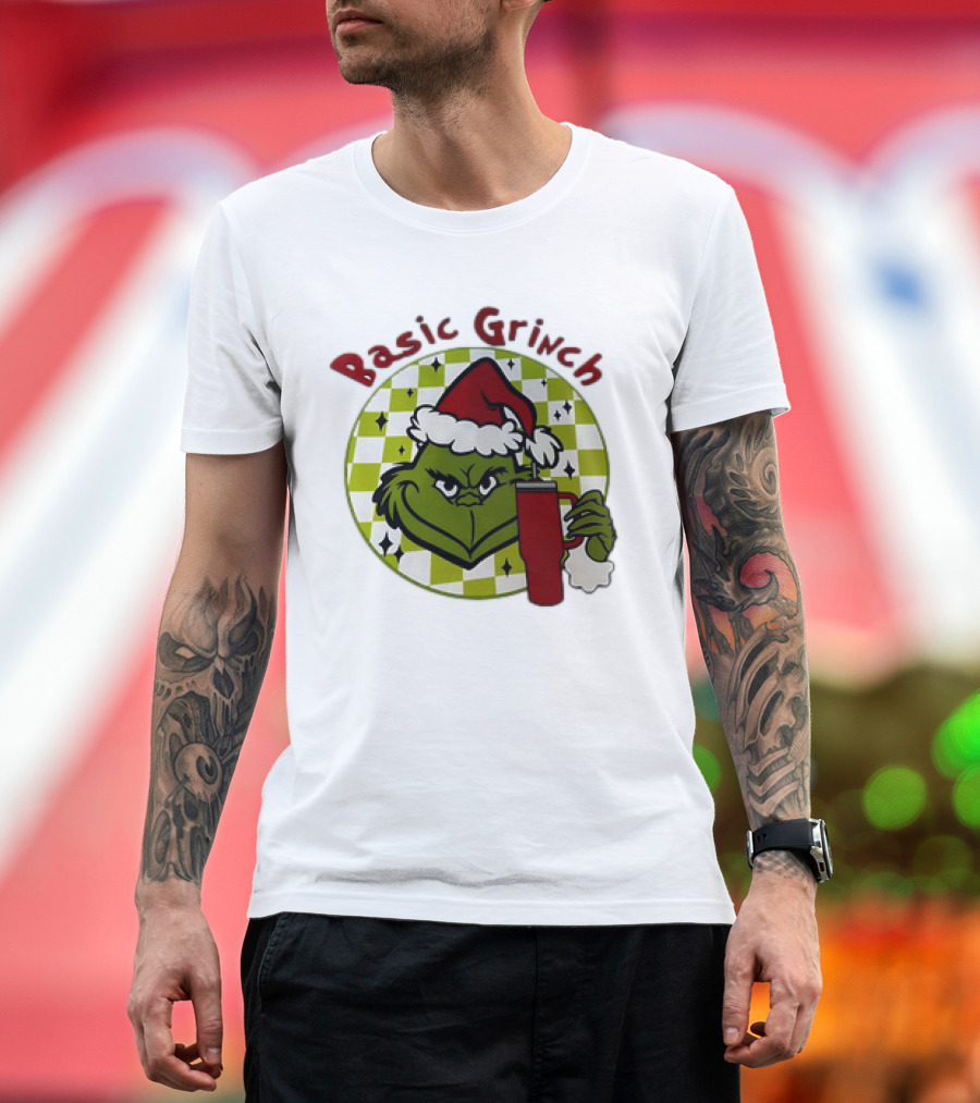 Basic Grinch Christmas Santa Hat Holiday Mug T-Shirt