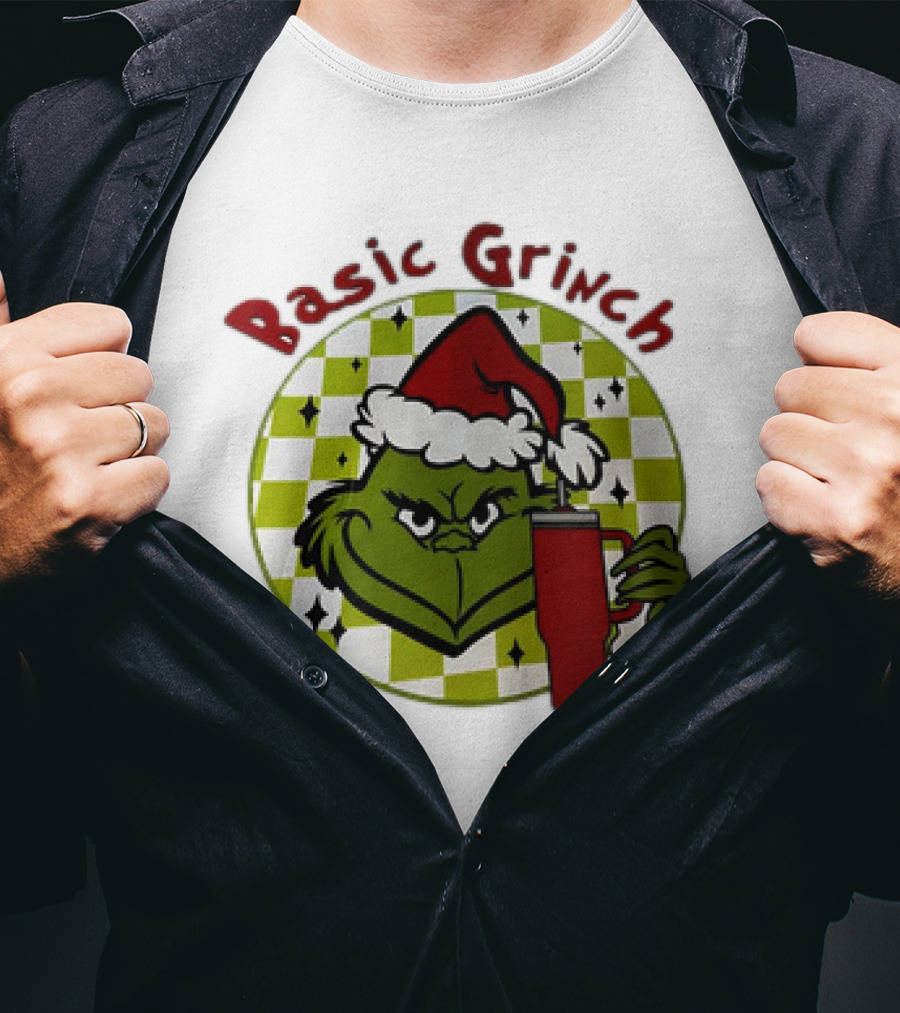 Basic Grinch Christmas Santa Hat Holiday Mug T-Shirt