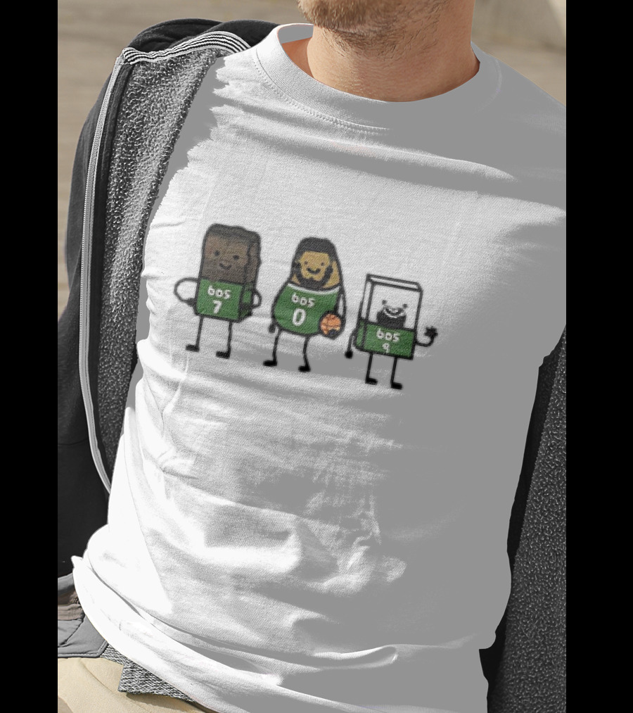 Jaylen Brown Jayson Tatum Derrick White Boston Celtics Brownie Potatum White Chocolate Characters T-Shirt