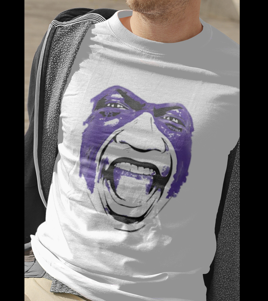 John Randle Minnesota Vikings Face Paint Scream T-Shirt