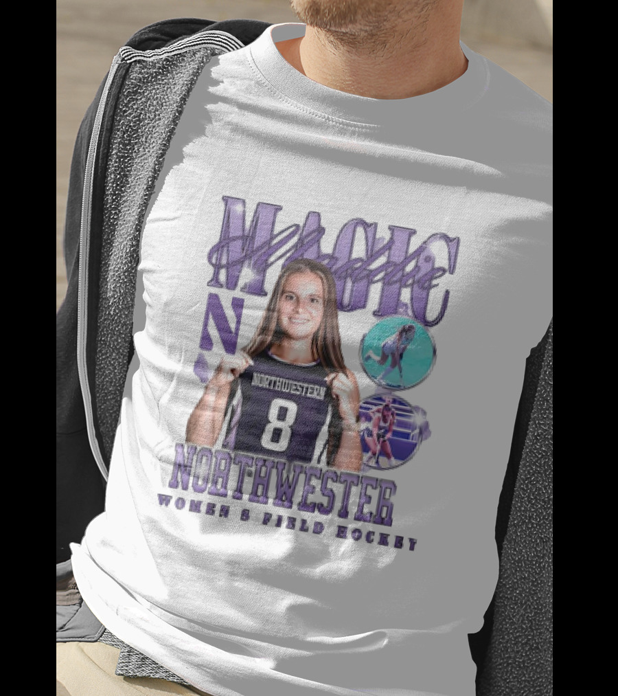 Maddie Magic Northwestern Women’s Field Hockey 8 90s T-Shirt