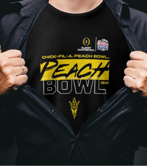 Arizona State Sun Devils 2025 Chick-Fil-A Peach Bowl CFP Quarter Final Bound T-Shirt